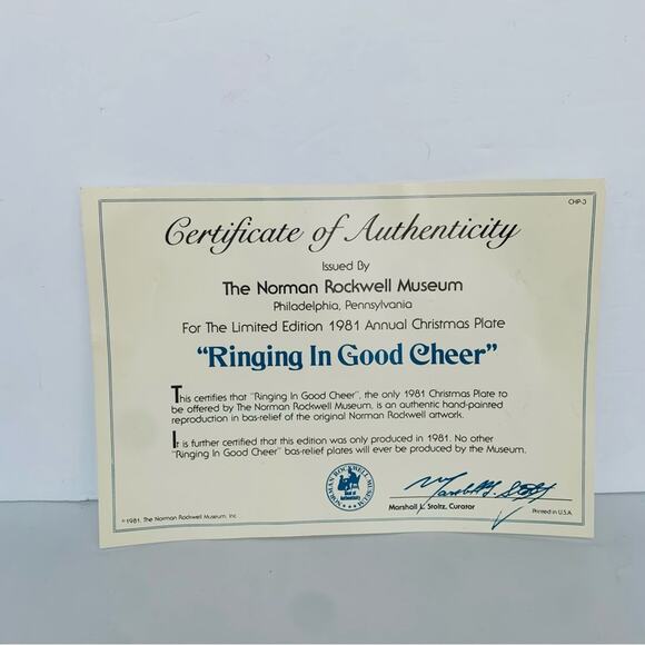 1981 Norman Rockwell Santa Art Plate - Picture 5 of 6